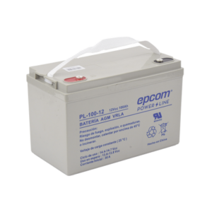 EPCOM POWERLINE PL-100-12 Batería 12V @ 100 Ah / AGM-VRLA / Uso en Aplicación Fotovoltaica /Terminales Tipo Tornillo HEX M6