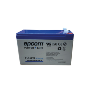 EPCOM POWERLINE PL912V2 Bateria 12V @ 9Ah / Tecnologia AGM / Alarmas de intrusión / Incendio / Control de acceso / CCTV