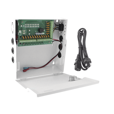 EPCOM POWERLINE PLK12DC20ABK Fuente de Poder Profesional de 12 Vcc @ 20 A / Soporta 18 Cámaras / Capacidad de Batería de Respaldo (No Incluida) / Voltaje de Entrada de 96-264 Vca