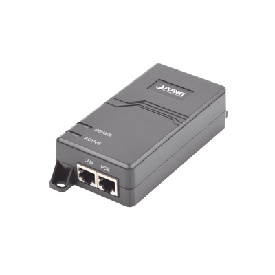 PLANET POE-163 Inyector PoE IEEE 802.3at, Puertos Gigabit, Hasta 30 W de Salida PoE (Mid-span)