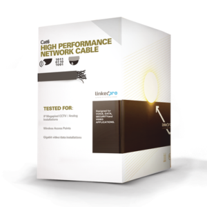 LINKEDPRO BY EPCOM PRO-CAT-6B Bobina de Cable de 305 m (1000 ft) Cat6 aleacción de Cobre y Aluminio (CCA), color Negro Versión Económica. Uso en interior.