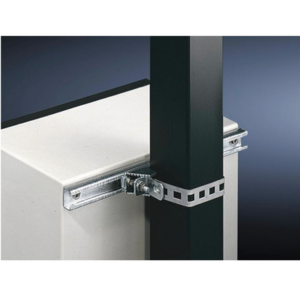 PRECISION PST-WA-080 Juego de 2 Herrajes Metálicos para Fijación de Gabinetes Línea PST en Poste Cuadrado o Redondo. Incluye Tornillería de Instalación.