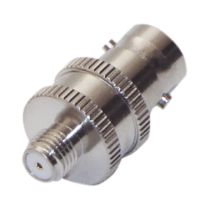 RF INDUSTRIES,LTD RFB-1142-4 Adaptador en Línea de Conector BNC Hembra a SMA Hembra Corto / Celulares Motorola, Níquel/ Oro/ Teflón.
