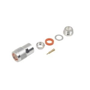 RF INDUSTRIES,LTD RFN-1002-1SI Conector N Macho de Rosca para Cables 9913, RFLASH-1113, 7810A, RG8/U-SYS, CNT-400, 8214, Plata/Oro/Teflón.
