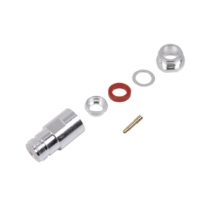RF INDUSTRIES,LTD RFN-1024-1SI Conector N Hembra de Rosca para LMR-400, 9913, 7810A, 8214, CNT-400, RG8/U-SYS, R-FLASH-1113, Plata/ Oro/ Teflón.