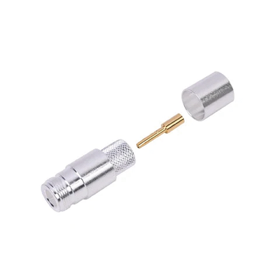RF INDUSTRIES,LTD RFN-1028-2L2 Conector N Hembra de Anillo Plegable para Times LMR-600, Belden 7977A (RF-600) o Andrew CNT-600.
