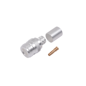 RF INDUSTRIES,LTD RFN-1028-SI Conector N Hembra de Anillo Plegable para Cables 9913, 8214, LMR-400, RG8/U-SYS, RFLASH-1113, Plata/ Oro/ Teflón.