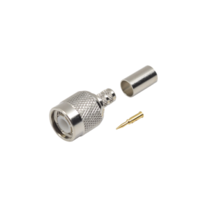 RF INDUSTRIES,LTD RFT-1202-2T Conector TNC Macho de Anillo Plegable para Cables RG-58/U, RG-142/U, LMR-195, Níquel/ Oro/ Teflón.
