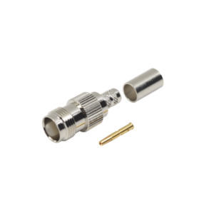 RF INDUSTRIES,LTD RFT-1217-X Conector TNC Hembra de Anillo Plegable para Cables RG-8/X, LMR-240, Grupo X, Níquel/ Oro/ Delrin.