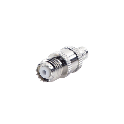 RF INDUSTRIES,LTD RFU-601-1X Conector Mini-UHF Hembra en Línea, de Anillo Plegable para Cable Coaxial RG-8/X, 9258, LMR-240, Níquel/ Plata/ Teflón.