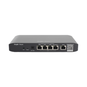 RUIJIE RG-EG105G-P-V3 Router Administrable Cloud con POE+ 54W, 5 Puertos LAN Gigabit, 2 Puertos WAN Gigabit, Hasta 100 Clientes Concurrentes, Desempeño de 600 Mbps Asimétricos