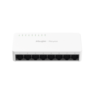 RUIJIE RG-ES08G-L Switch non-PoE de 8 puertos 10/100/1000 Mbps no administrable, visible en Ruijie Cloud, con alta fiabilidad de red