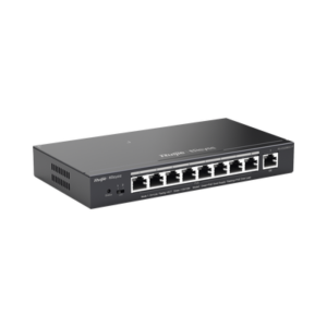 RUIJIE RG-ES209GC-P Switch PoE gigabit inteligente con 9 puertos gigabit, 8 puertos PoE+ hasta 120W, reconocimiento de cámaras IP, valor único para redes CCTV, gestionable en la nube