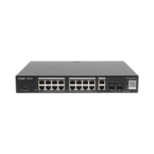 RUIJIE RG-ES220GS-P Switch PoE L2 Administrable en la Nube de 20 Puertos Gigabit, 16 PoE+, 2 Puertos RJ45 Gigabit, 2 Puertos SFP, 250W, Reconocimiento de cámaras IP, valor único para la red CCTV