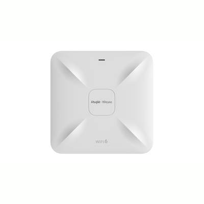 RUIJIE RG-RAP2260(E) Punto de acceso Wi-Fi 6 de techo para interior 360°, doble banda MU-MIMO 4x4, 3202 Mbps, hasta 512 usuarios, puertos 1 x 2.5GE, 1 x GE, portal cautivo standalone, incluye Reyee Mesh