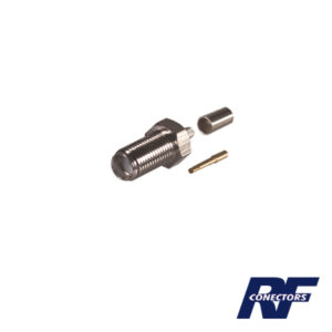 RF INDUSTRIES,LTD RSA-3050-C Conector SMA Hembra de Anillo Plegable para Cable RG-58/U, Niquel/ Oro / Teflón.