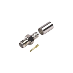 RF INDUSTRIES,LTD RSA-3050-X Conector SMA Hembra de Anillo Plegable para Cables RG-8/X, LMR-240, 9258, Niquel/Oro/Teflón.