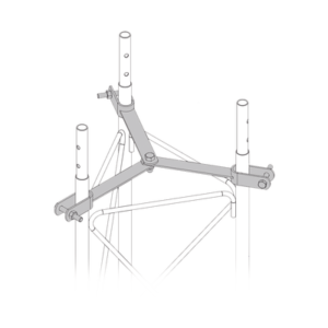 SYSCOM TOWERS SJB-35G Brida para sujeción de retenida compatible con tramos STZ35G, Galvanizado por Inmersión en Caliente.