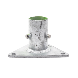 SYSCOM TOWERS SLM-BA-5G Base Triangular para Mástil de 1" a 2" con Opresores. Galvanizado por Inmersión en Caliente.