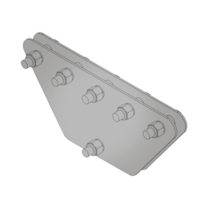 SYSCOM TOWERS SP-202050-G Placas igualadoras con tornillería y separadores, para 5 retenidas. Galvanizado en inmersión (20x20x50 cm).