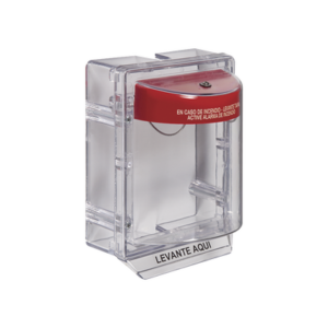 STI STI-1130-ES Cubierta Protectora Serie Stopper II® De Policarbonato, Con Bocina, Espaciador Transparente, Etiqueta en Español