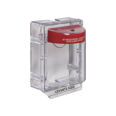 STI STI-1130-ES Cubierta Protectora Serie Stopper II® De Policarbonato, Con Bocina, Espaciador Transparente, Etiqueta en Español