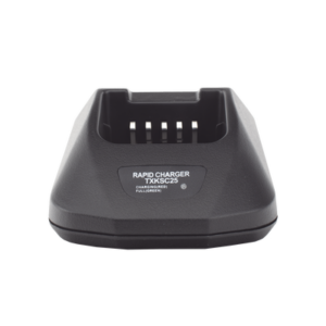 TXPRO TX-KSC25 Cargador de escritorio Kenwood serie NX220, NX420, NX3000, fuente de alimentación incluida.
