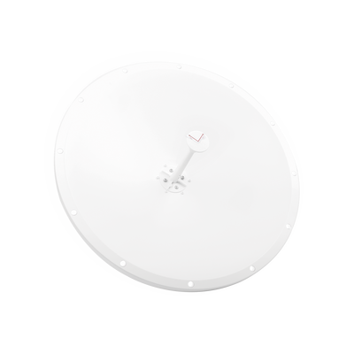 TXPRO TXP-D4865-28-SMA Antena Direccional en Frecuencia Extendida / 4.8 - 6.5 GHz / 28 dBi / Conector con jumper SMA-Macho Inverso incluido/ Polaridad en 90º y 45º / Montaje incluido para torre o mástil