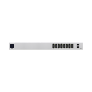 UBIQUITI USW-16-POE UniFi Switch USW-16-POE Gen2, Capa 2 de 16 puertos (8 puertos PoE 802.3af/at + 8 puertos Gigabit) + 2 puertos 1G SFP, 42W, pantalla informativa