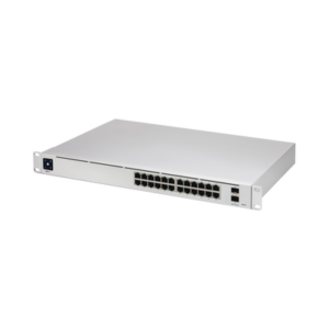 UBIQUITI USW-PRO-24 UniFi Switch USW-Pro-24, Capa 3 de 24 puertos Gigabit RJ-45 + 2 puertos 1/10G SFP+, pantalla informativa