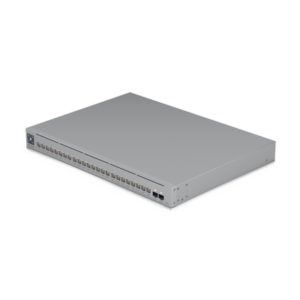 UBIQUITI USW-PRO-MAX-24-POE UniFi Switch USW-Pro-24-POE Gen2, con funciones capa 3, de 24 puertos PoE 802.3at/bt + 2 puertos 1/10G SFP+, 400W, pantalla informativa