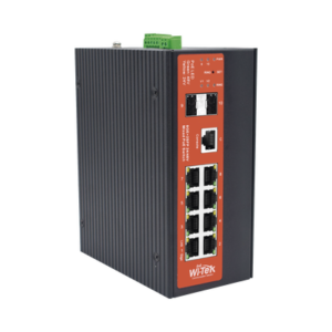 WI-TEK WI-PMS310GF-ALIEN-I Switch Industrial administrable con 2 puertos PoE bt y 6 puertos Gigabit Ethernet con PoE 802.3af/at y 24V Pasivo + 2 SFP Gigabit, 240 W