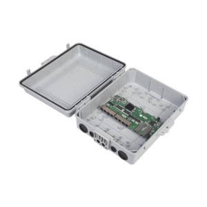 WI-TEK WI-PS310GFR-O Switch WISP/FTTx con 7 puertos PoE inverso de 24V Pasivo (PoE in), 1 puerto PoE out de 24V + 2 SFP, Integrado con Gabinete NEMA IP67 para exterior