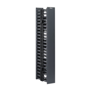 PANDUIT WMPV45E Organizador Vertical Doble NetRunner, para Rack Abierto de 45 Unidades, 4.9in de Ancho, Color Negro