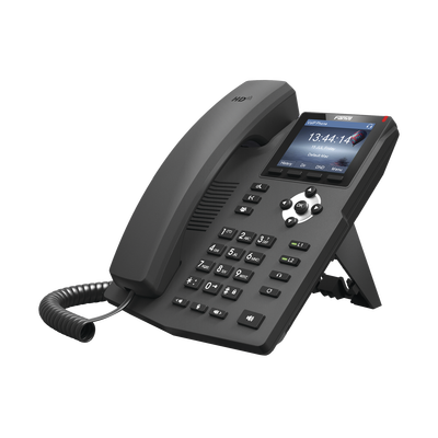 FANVIL X3G Teléfono IP empresarial para 2 lineas SIP con pantalla LCD de 2.8 pulgadas a color, puertos Gigabit y conferencia de 3 vías, PoE