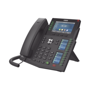 FANVIL X6U Teléfono IP Empresarial con Estándares Europeos, 20 lineas SIP con pantalla LCD a color, 60 teclas DSS/BLF, puertos Gigabit, IPv6, Opus y conferencia de 3 vías, PoE/DC