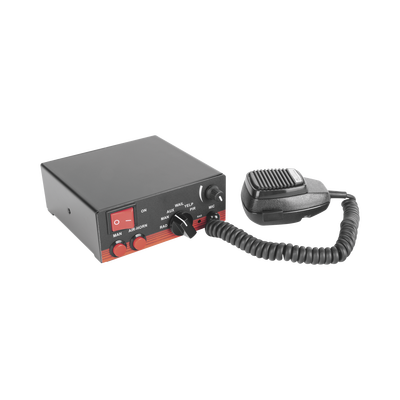 EPCOM INDUSTRIAL SIGNALING X-ELS-200 Sirena Vehicular de 200W de Potencia, Con Switch Giratorio de 6 posiciones, Micrófono de Uso Rudo e Interconexión a Radio