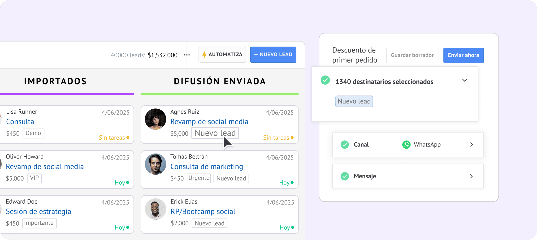 Difusión masiva WhatsApp