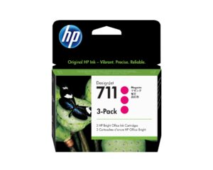 Repuesto para Impresora HP Pack de ahorro de 3 cartuchos de tinta DesignJet 711 de 29 ml magenta