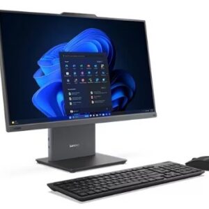 Lenovo all in one computer with a wireless keyboard and mouse Windows desktop on the screen
