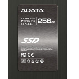 ADATA 256 GB 25 inch SATA SSD Premier Pro SP900 mounted in a black enclosure
