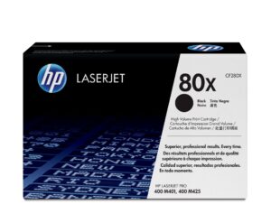 Tóner HP Cartucho original de tóner negro de alto rendimiento 80X LaserJet