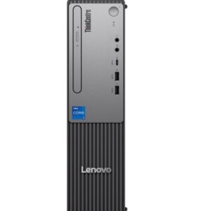 JFM Technology Lenovo thinkcentre desktop tower front view with usb ports audio jack and thinkcentre branding on a vertical ribbed case