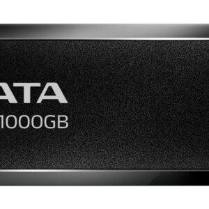 Adata sc610 1000gb ssd with a black textured exterior and silver logo on the label