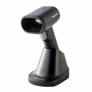JFM Technology Honeywell handheld barcode scanner mounted on a cradlestand ready for scanning