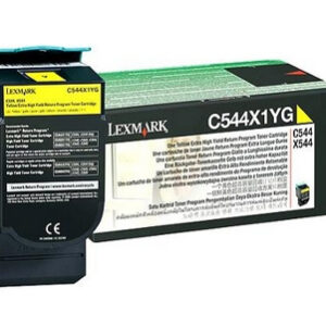 JFM Technology Lexmark C544X1YG high yield yellow toner cartridge with its packaging