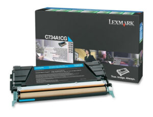 Tóner Lexmark C734A1CG cartucho de tóner 1 pieza(s) Original Cian