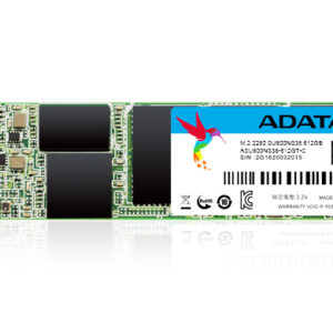 JFM Technology M2 solid state drive with ADATA label and colorful bird logo on a green circuit board