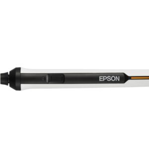Epson brand pen shaped tool with a black grip white body and an orange indicator on the tip area