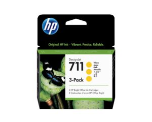 Repuesto para Impresora HP Pack de ahorro de 3 cartuchos de tinta DesignJet 711 de 29 ml amarillo